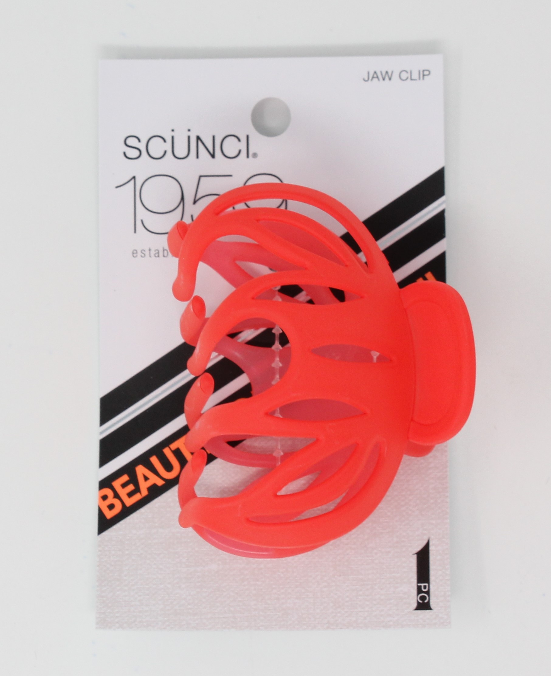 1 pk 6.5 cm orange color jaw clip